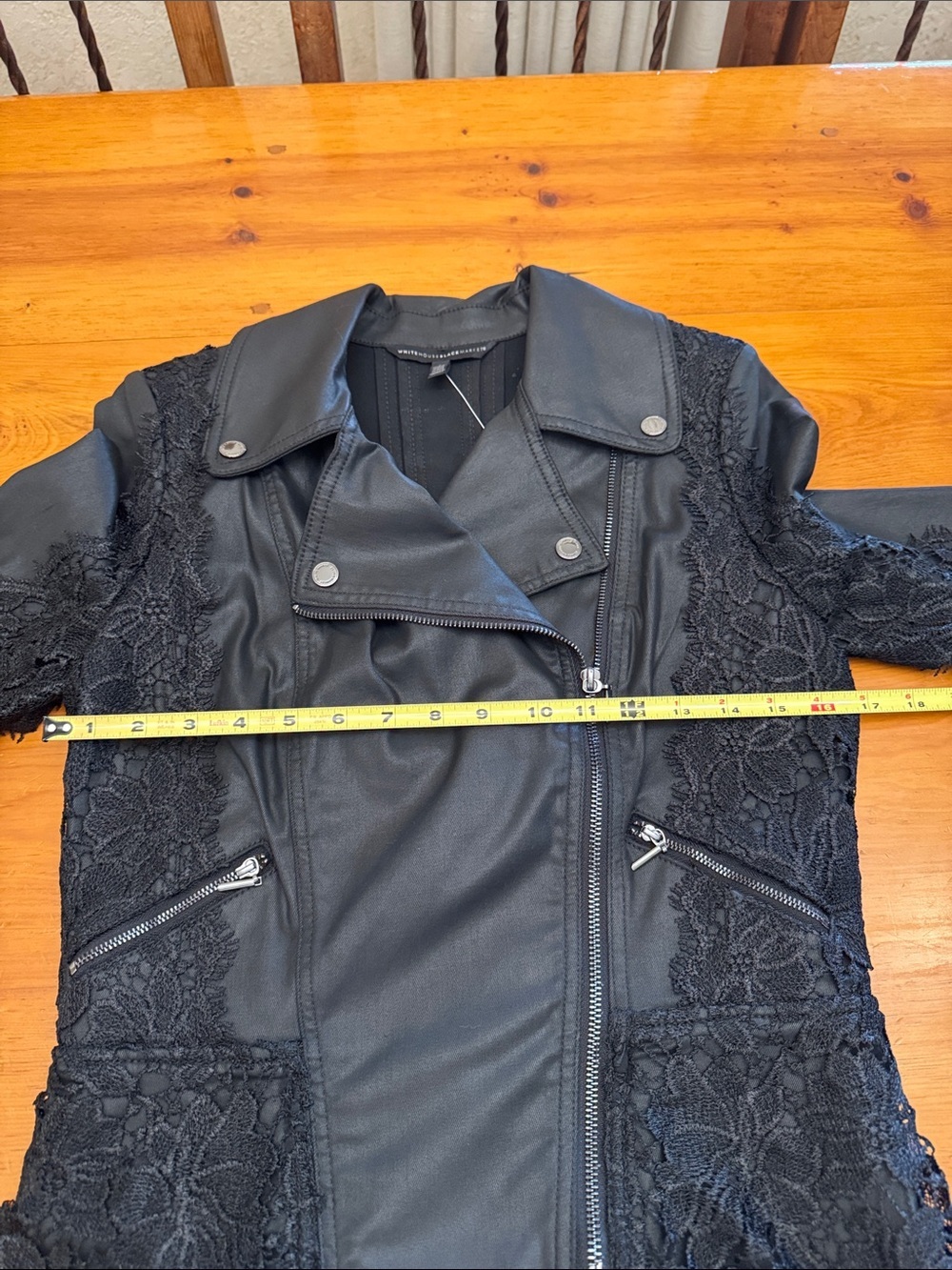 White House Black Market Lace Trimmed Moto Jacket NWT Limited Edition - Picture 12 of 14